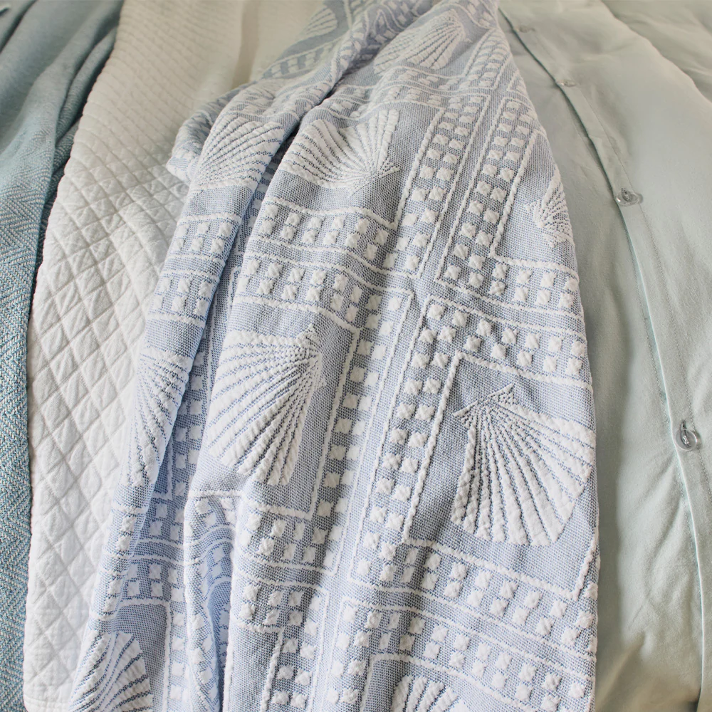 Coastal Blue Throw Blanket - Image 3