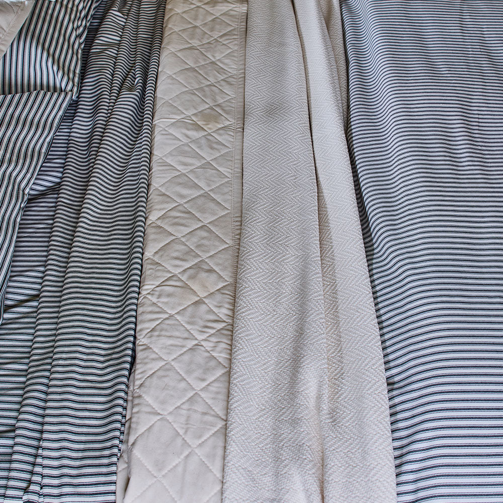 Ticking Stripe Single Flat Sheet - Image 6