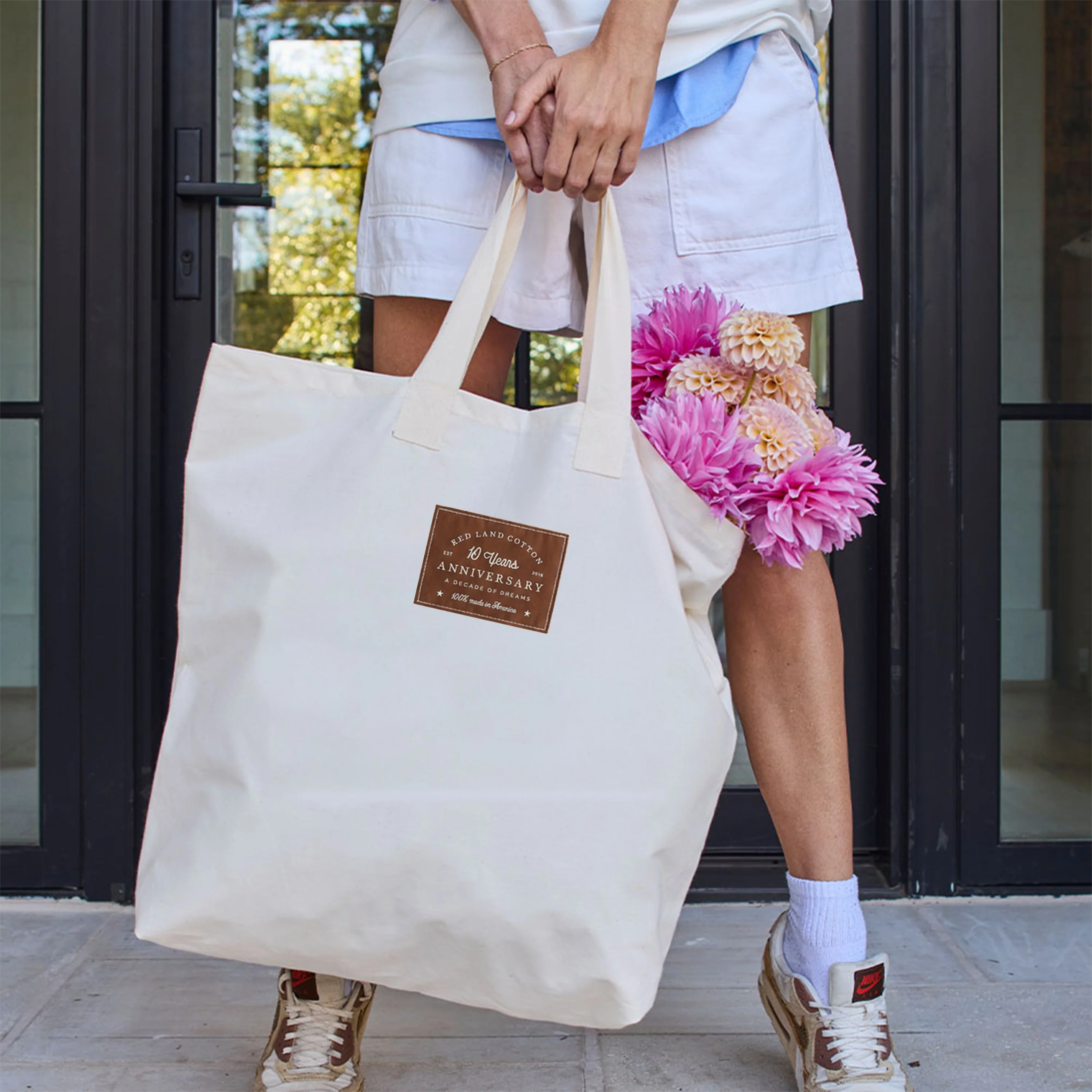 Red Land Cotton 10th Anniversary Tote Bag